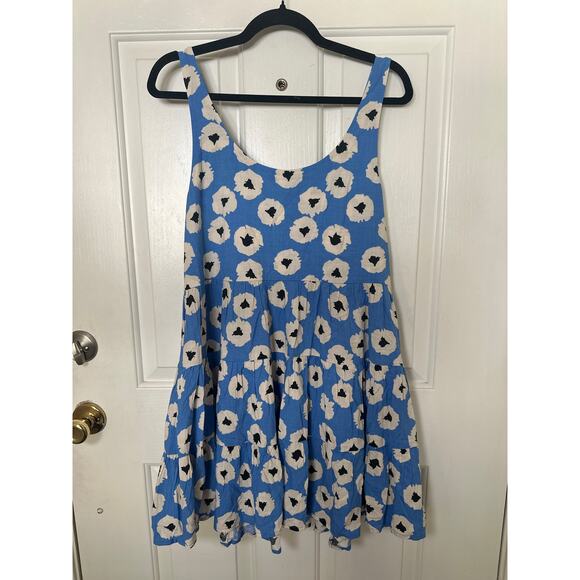 Mister Zimi Dress Women's Size 6 Blue Annabelle Kos Print Tie Mini Sundress NWT - Picture 8 of 8